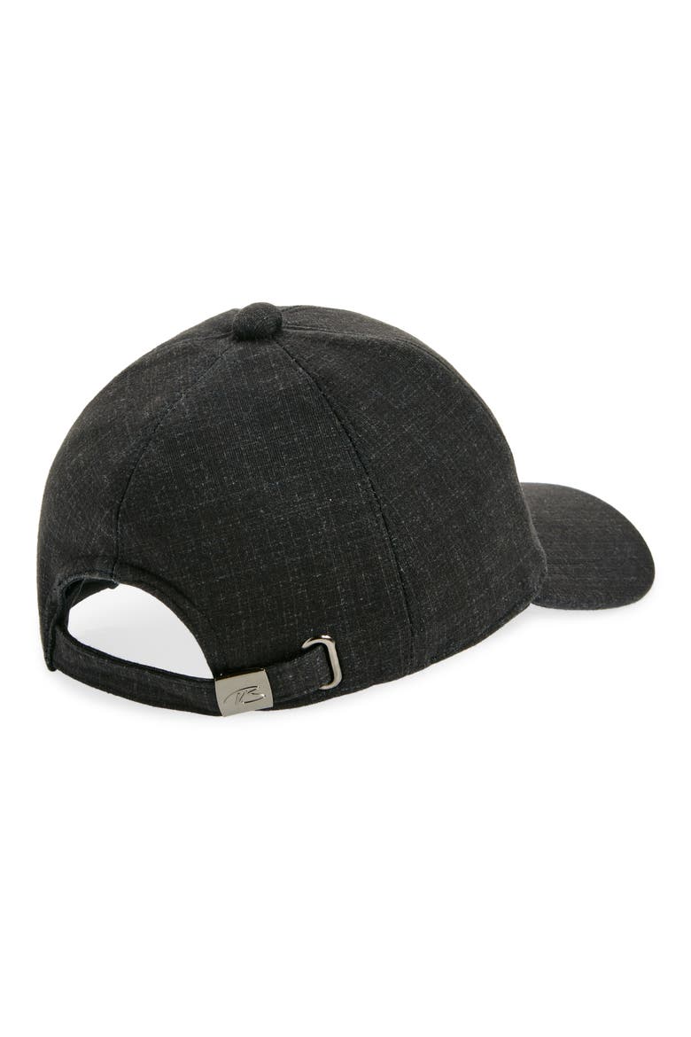 Microcheck Baseball Cap, Alternate, color, BLACK