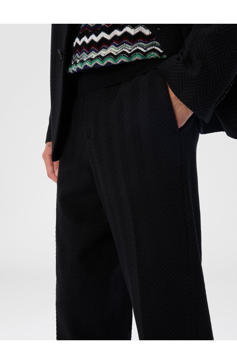 Missoni Straight Pants With Zigzag Pattern, Alternate, color, Black