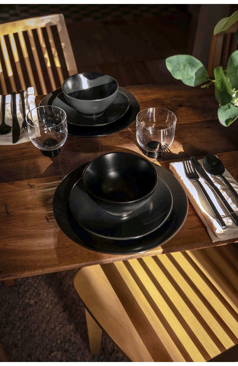 Fortessa Heirloom 16-Piece Dinnerware Set, Alternate, color, Charcoal