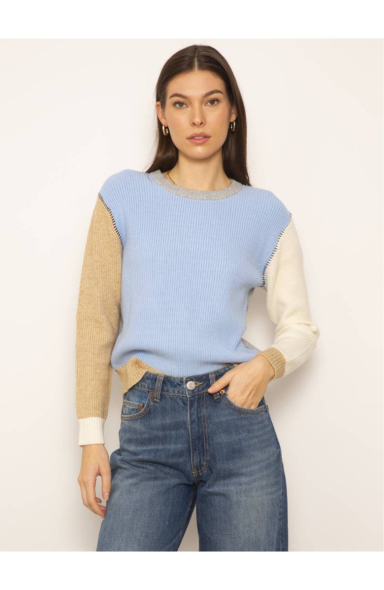 Central Park West Casey Colorblock Crew, Main, color, 