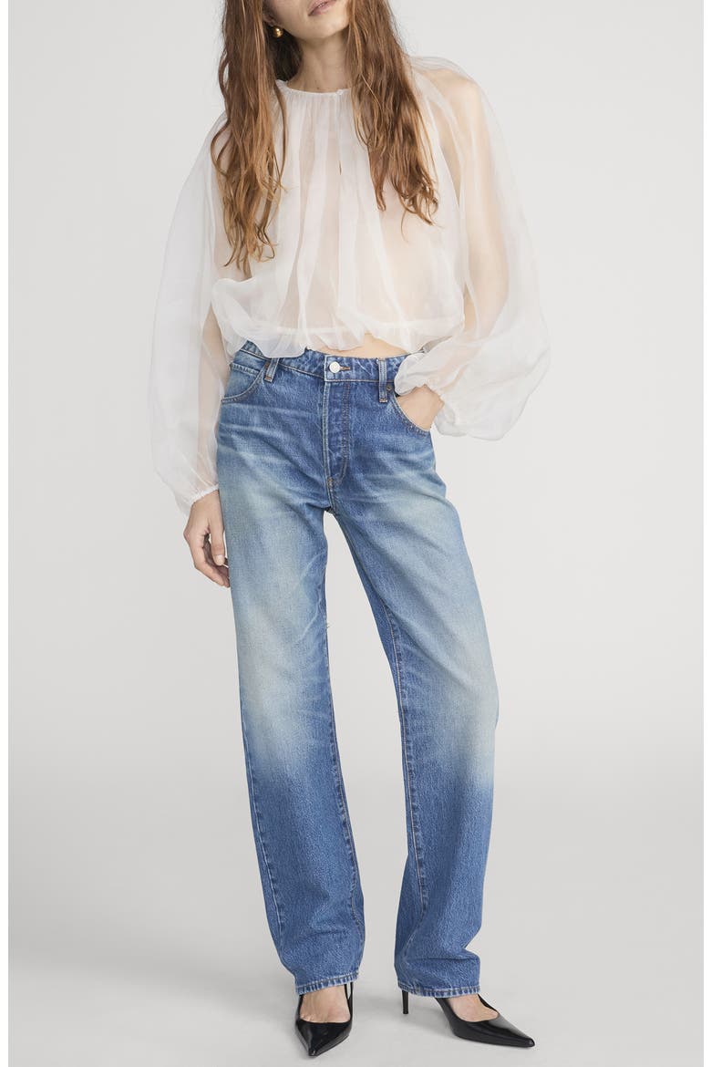 Sheer Silk Top, Alternate, color, CREAM
