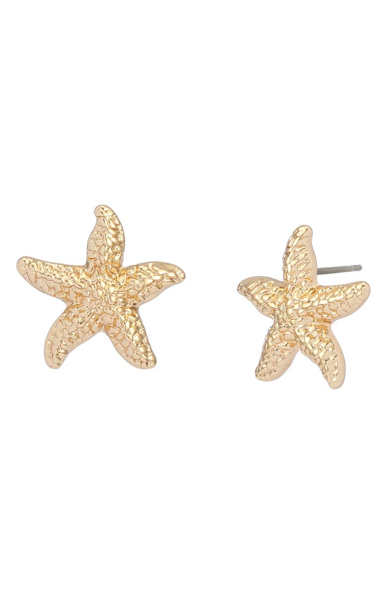 Betsey Johnson Starfish Stud Earrings, Main, color,