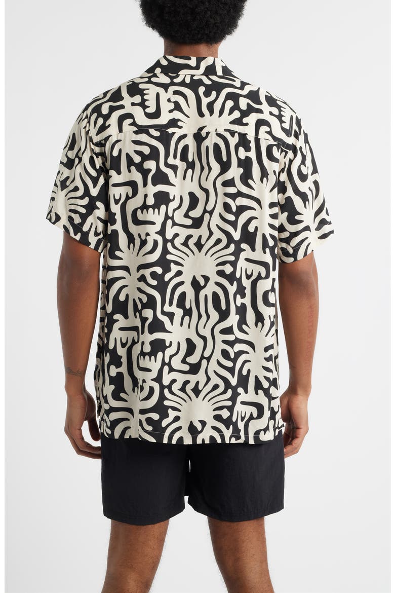 Loefy Rocco Camp Shirt, Alternate, color, BLACK
