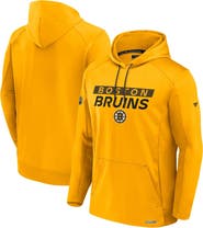 FANATICS Men's Fanatics  Gold Boston Bruins Authentic Pro Rink Fleece Pullover Hoodie