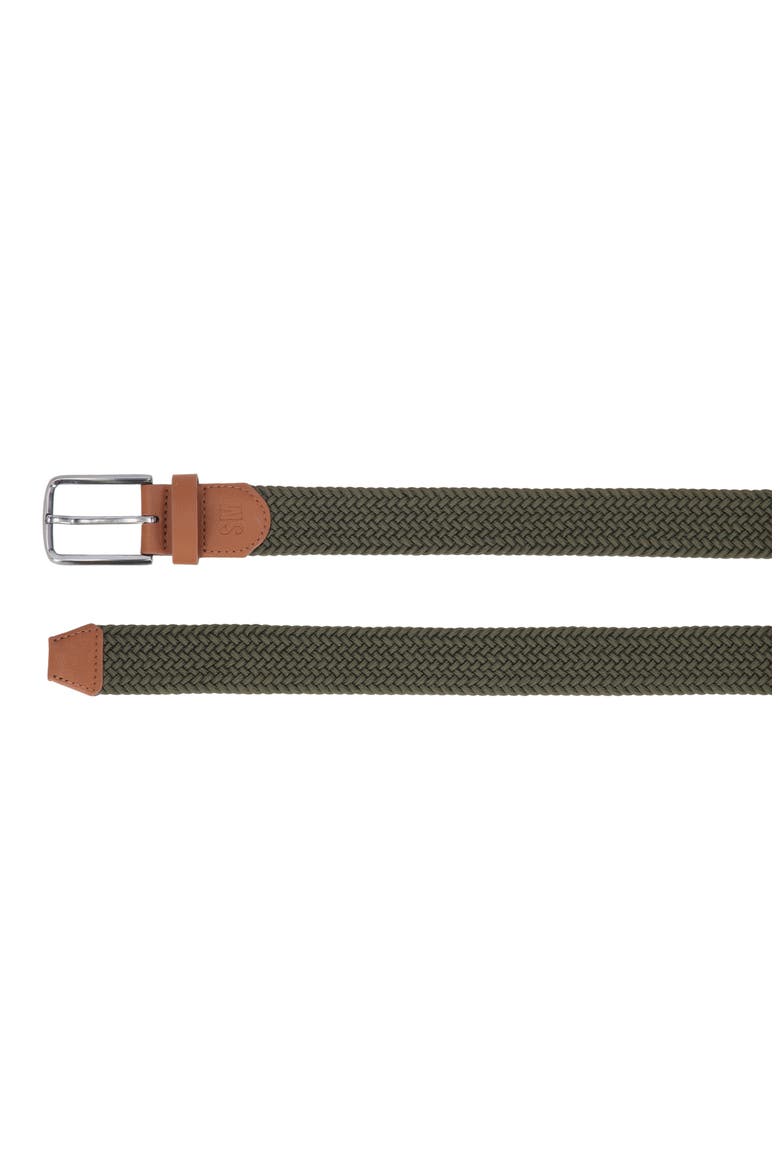 35mm Woven Stretch Belt, Alternate, color, OLIVE