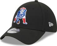 New Era Men's New Era Black New England Patriots Throwback Main 39THIRTY Flex Hat