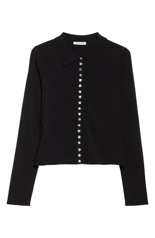 Sandy Liang Fiction Cardigan In Black