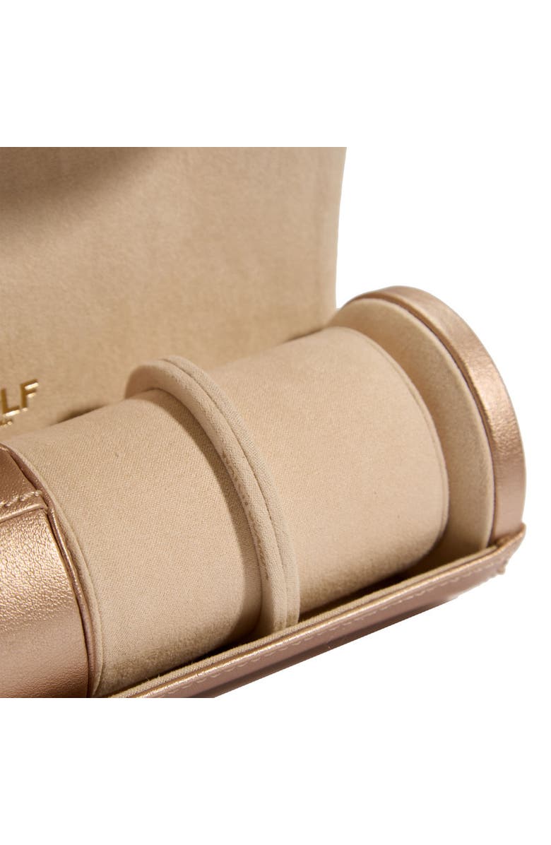 WOLF Palermo Double Watch Roll + Jewelry Pouch, Alternate, color, Rose Gold
