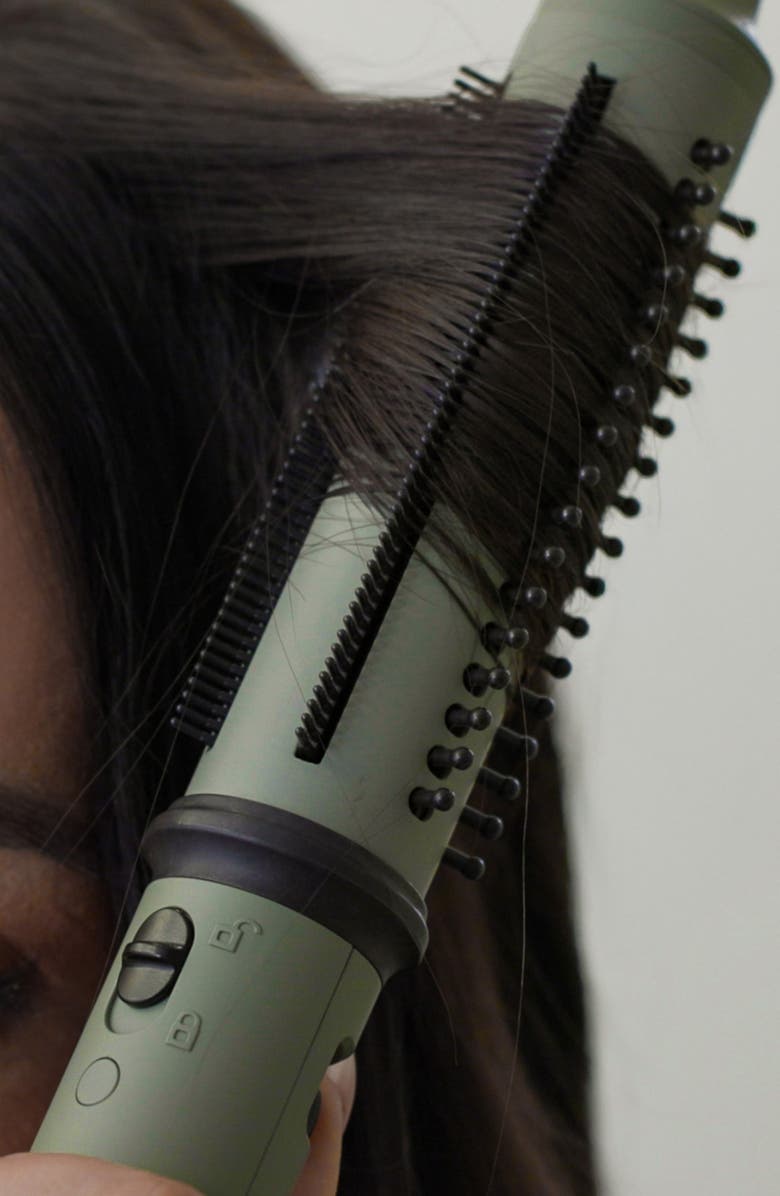 STYLECRAFT Sage 2-in-1 Rectractable Hot Brush Curling Wand, Alternate, color, Sage