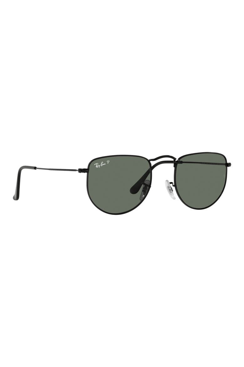 50mm Polarized Irregular Sunglasses, Alternate, color, BLACK