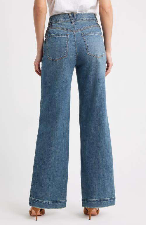 Wit & Wisdom Gracie Skyrise Double Side Seam High Waist Wide Leg Jeans In Blue