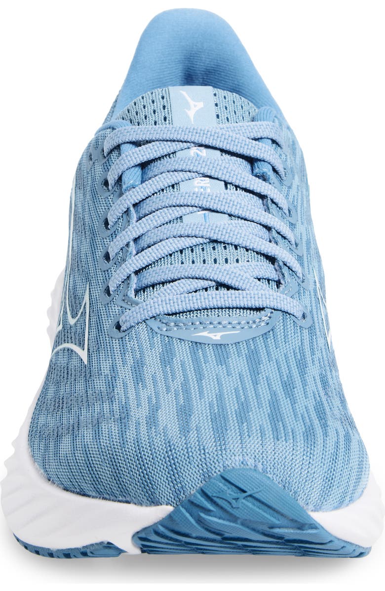 Mizuno Wave Rider 28 Running Shoe, Alternate, color, Glacier Lake-White