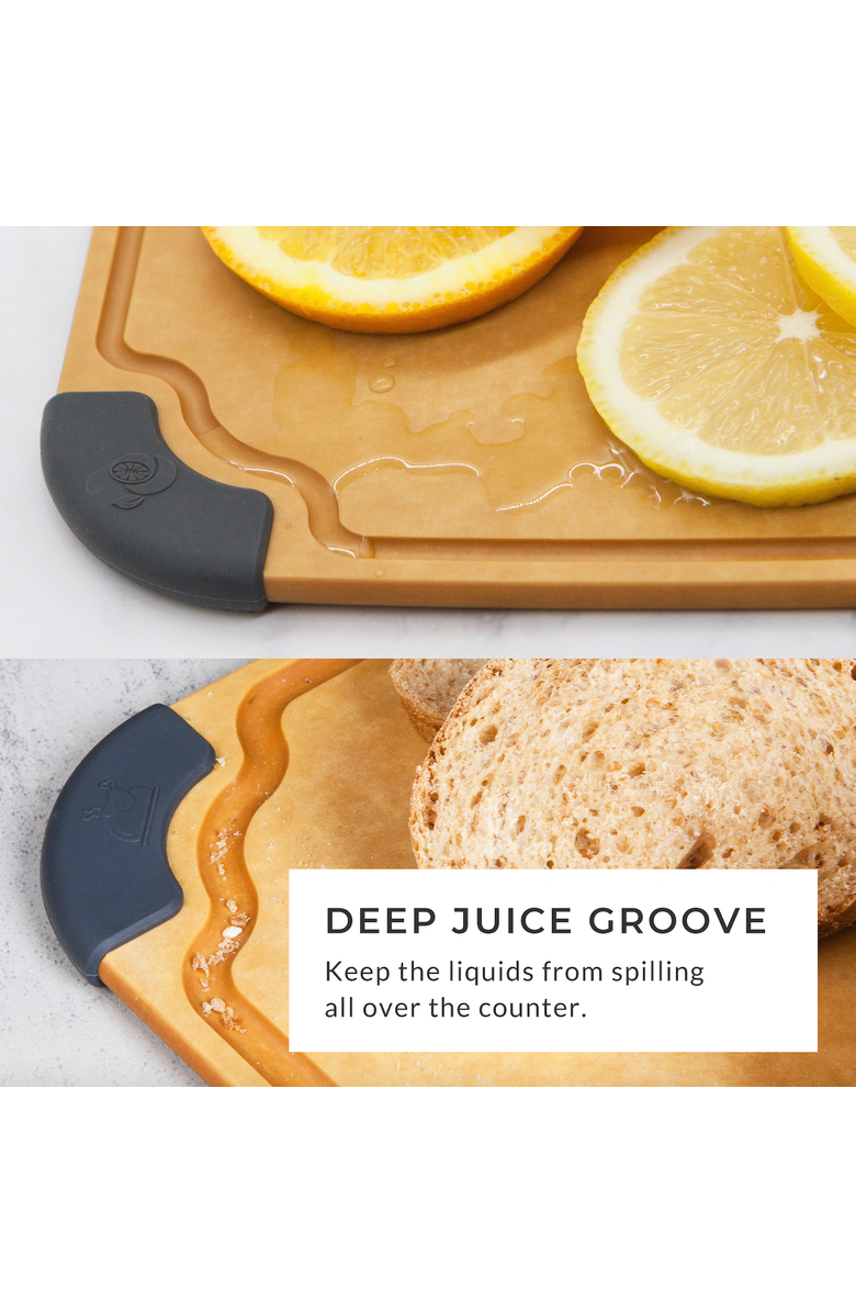 Elihome Paddle Series Cutting & Serving Board with Handle, Large 18" x 7.5", Alternate, color, Natural