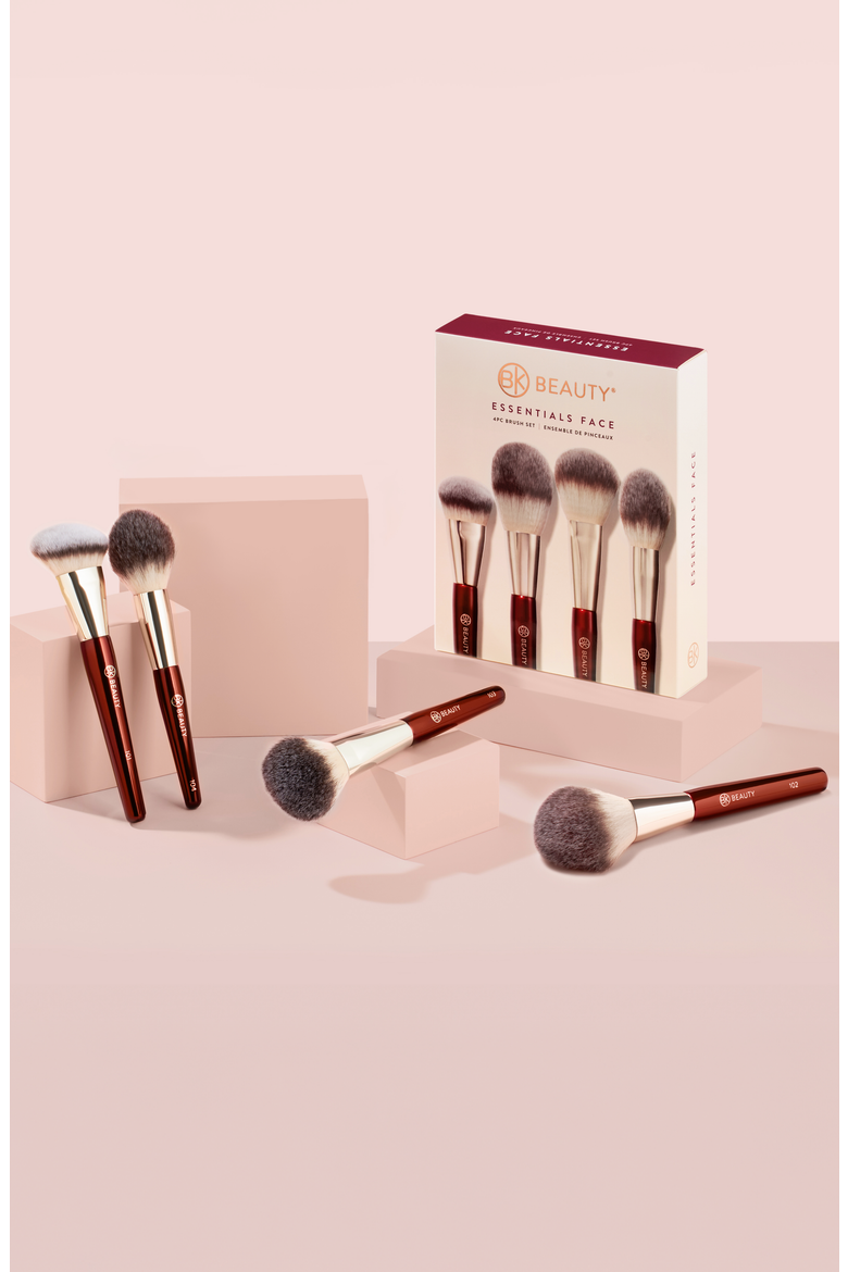 Essentials Collection Face Brush Set, Alternate, color, Burgundy