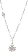 SAVVY CIE JEWELS Cubic Zirconia Daisy Pendant Necklace