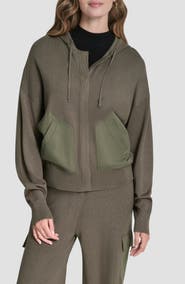 DKNY Mixed Media Hoodie