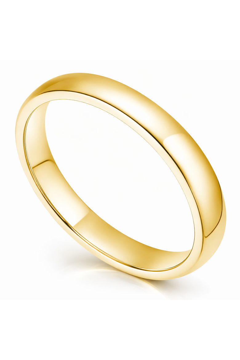 Gold-Plated Sterling Silver 5MM Wedding Band, Main, color, Gold