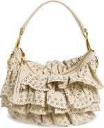 Burberry Bridle Perforated Ruffles Shoulder Bag