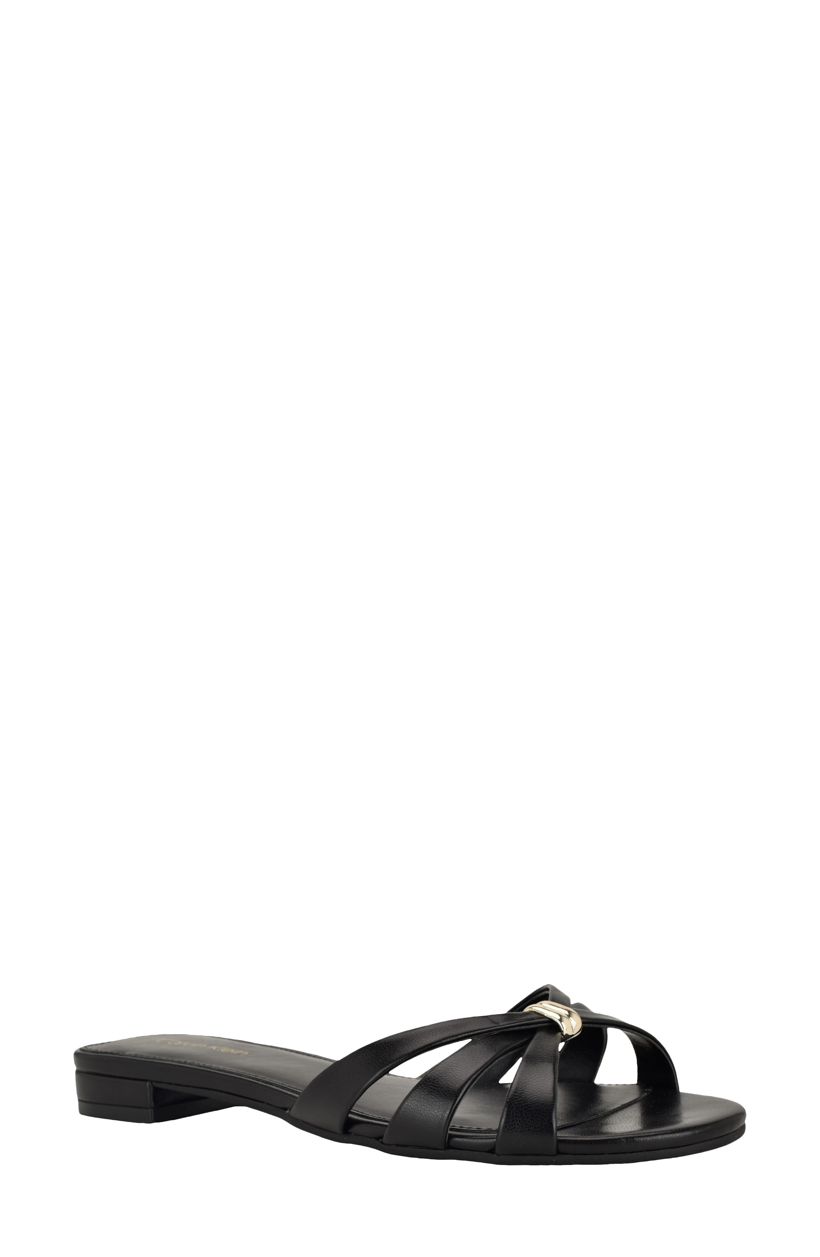 Calvin Klein Petula Slide Sandal, Main, color, Black