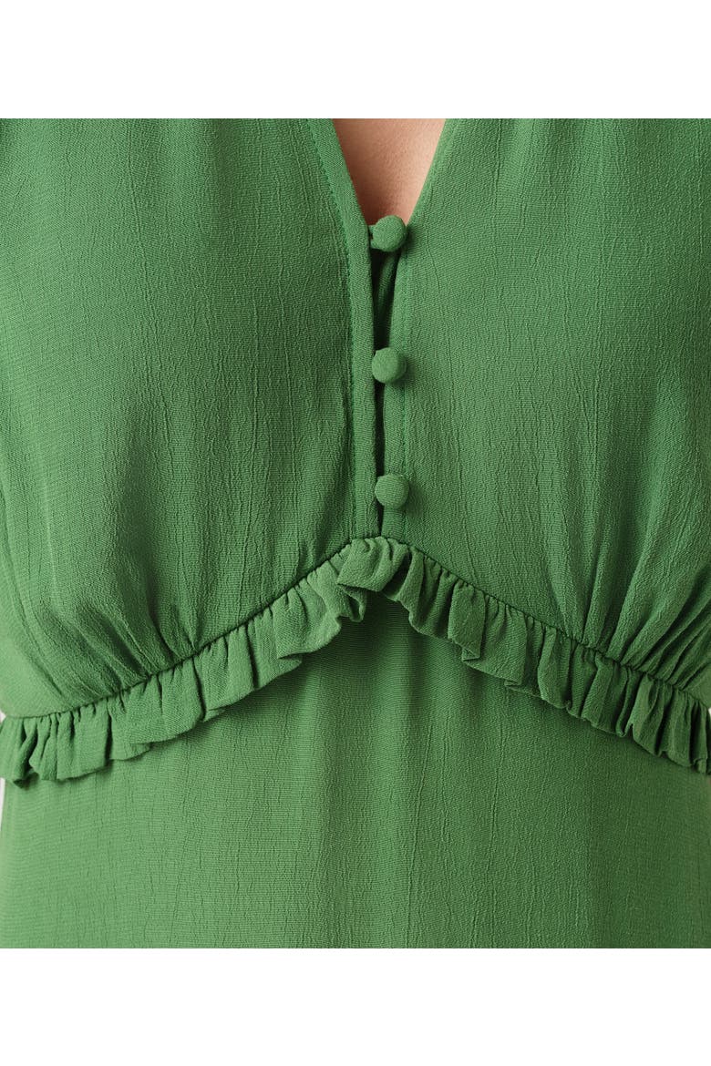Jolene V-neck Crepe Midi Dress, Alternate, color, Green