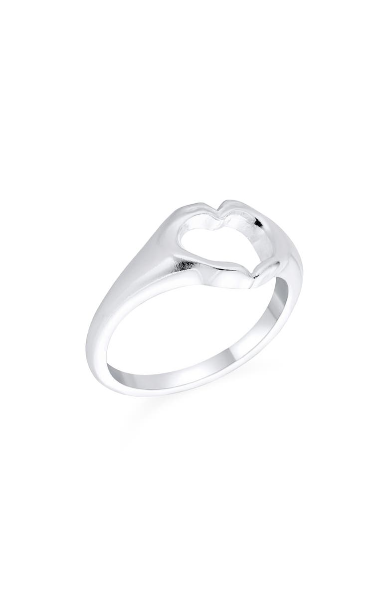 BLING JEWELRY Open Heart Ring, Alternate, color, 