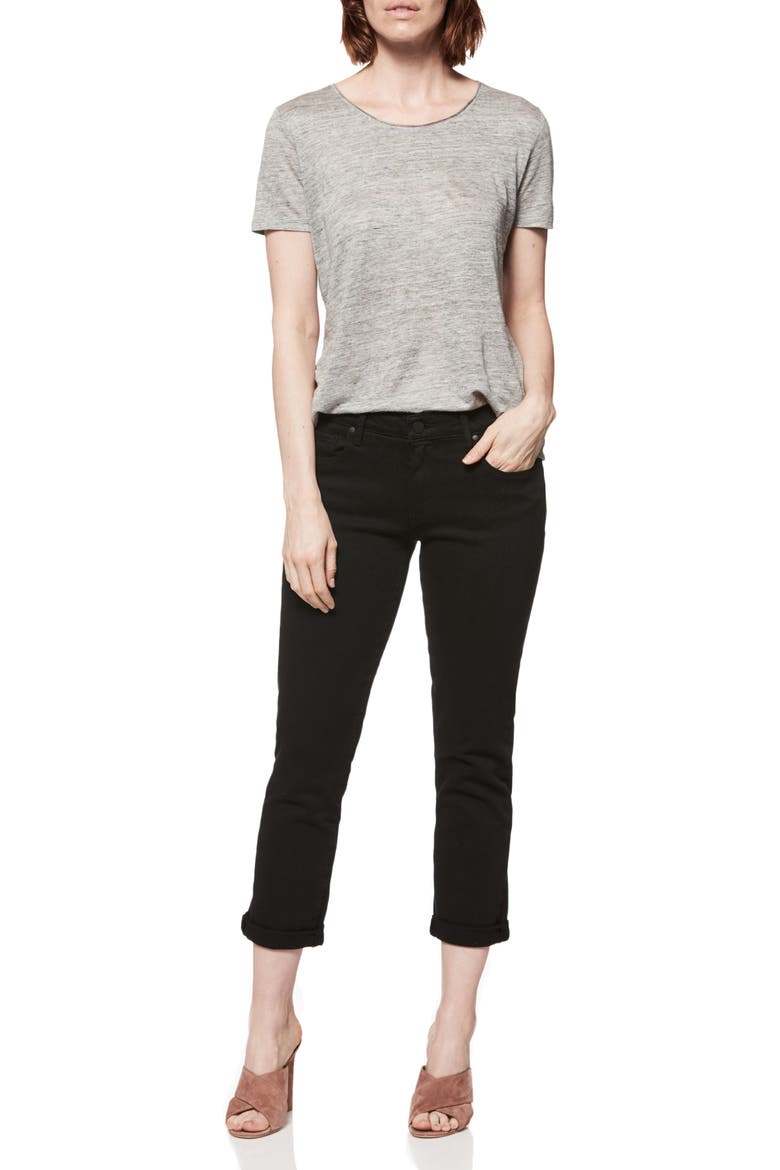 Brigitte Crop Boyfriend Jeans, Alternate, color, BLACK OVERDYE