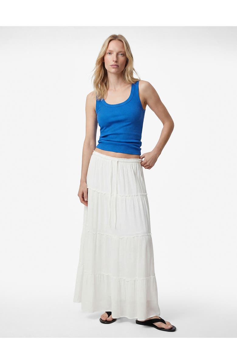 ZDNU 81041892 Scoop Neck Ribbed Cotton Tank Top, Main, color, Blue