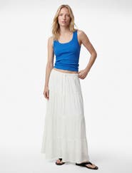 ZDNU 81041892 Scoop Neck Ribbed Cotton Tank Top