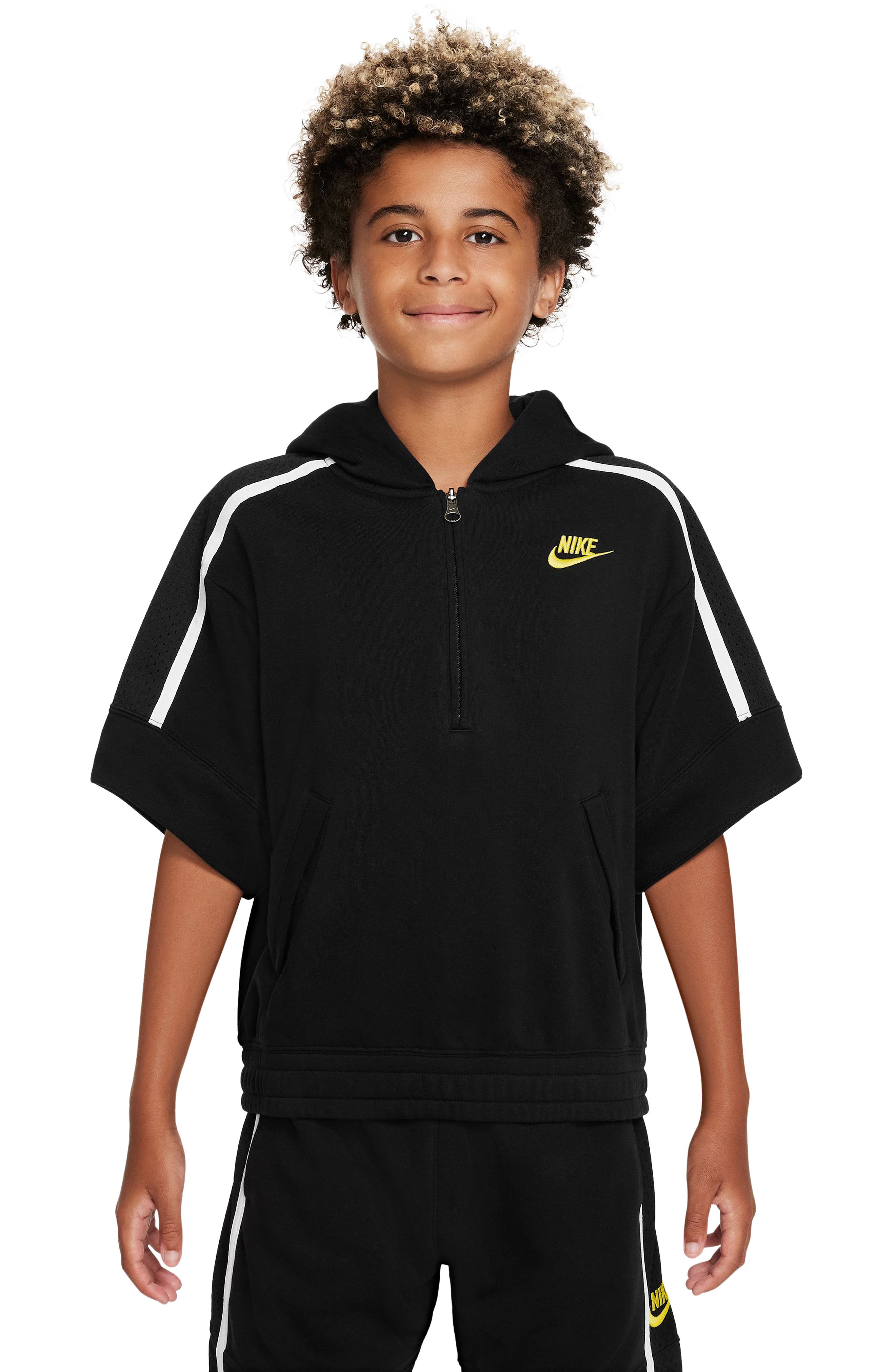 nike short sleeve hoodie youth