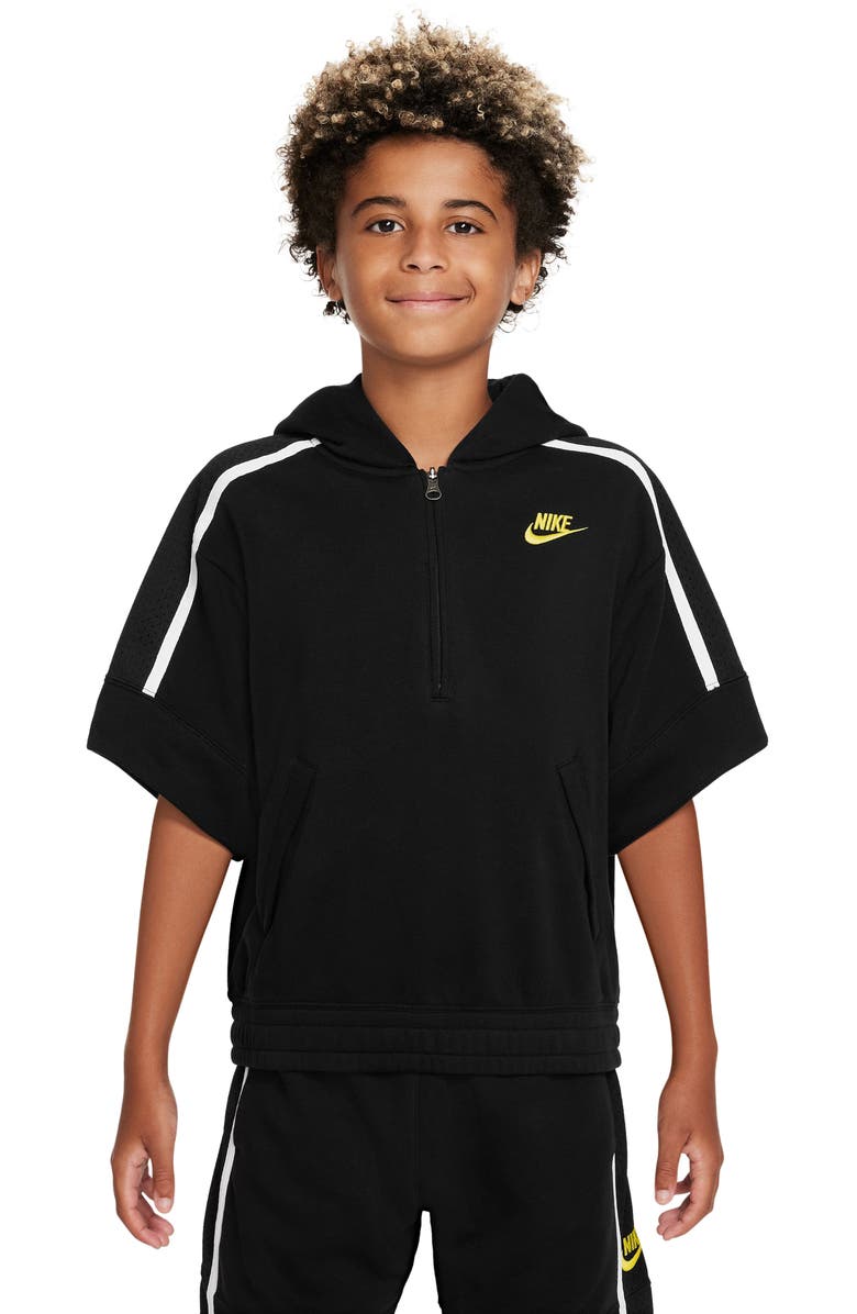 Nike Kids' Culture of Basketball Short Sleeve Half-Zip Hoodie, Main, color,