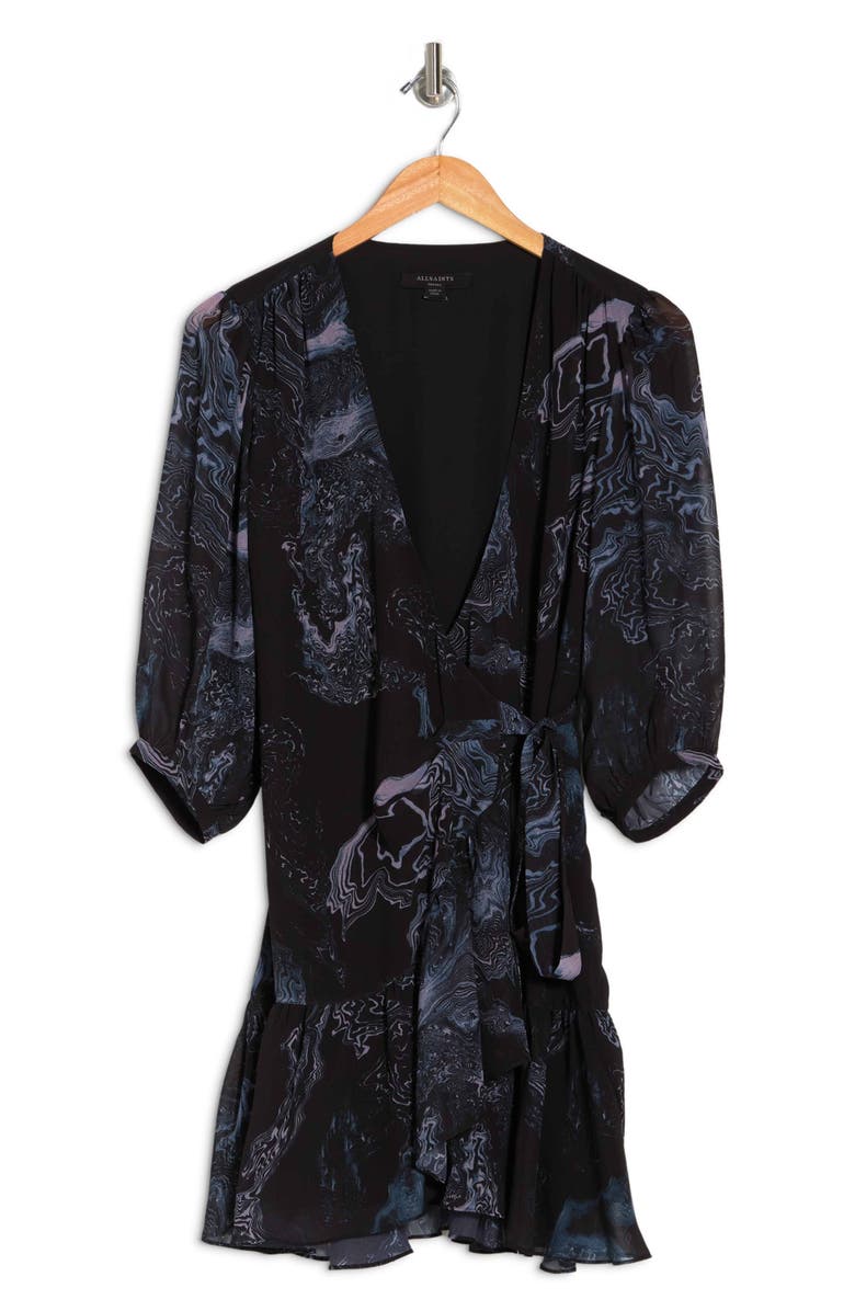 AllSaints Jade Hatsukoi Wrap Dress, Alternate, color, 