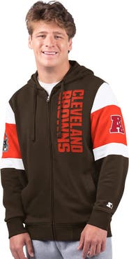 STARTER Men's Starter Brown Cleveland Browns Extreme Full-Zip Hoodie