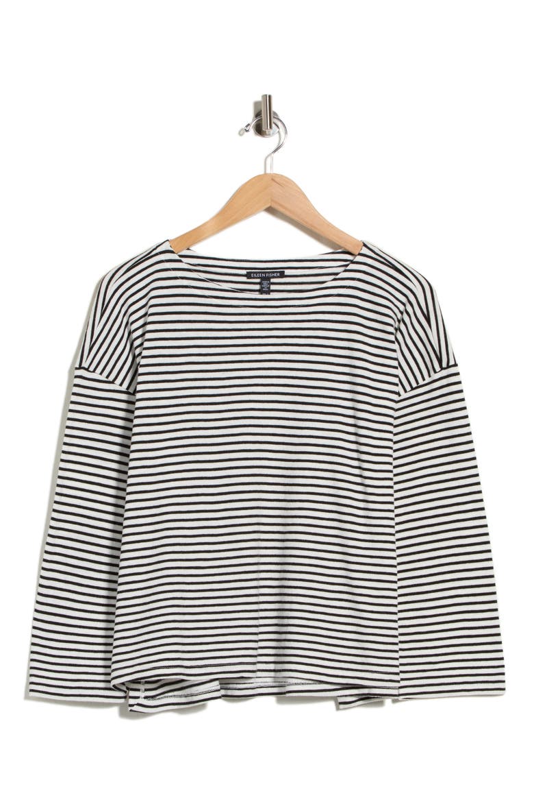 Organic Cotton High-Low Top, Alternate, color, WHITE BLACK