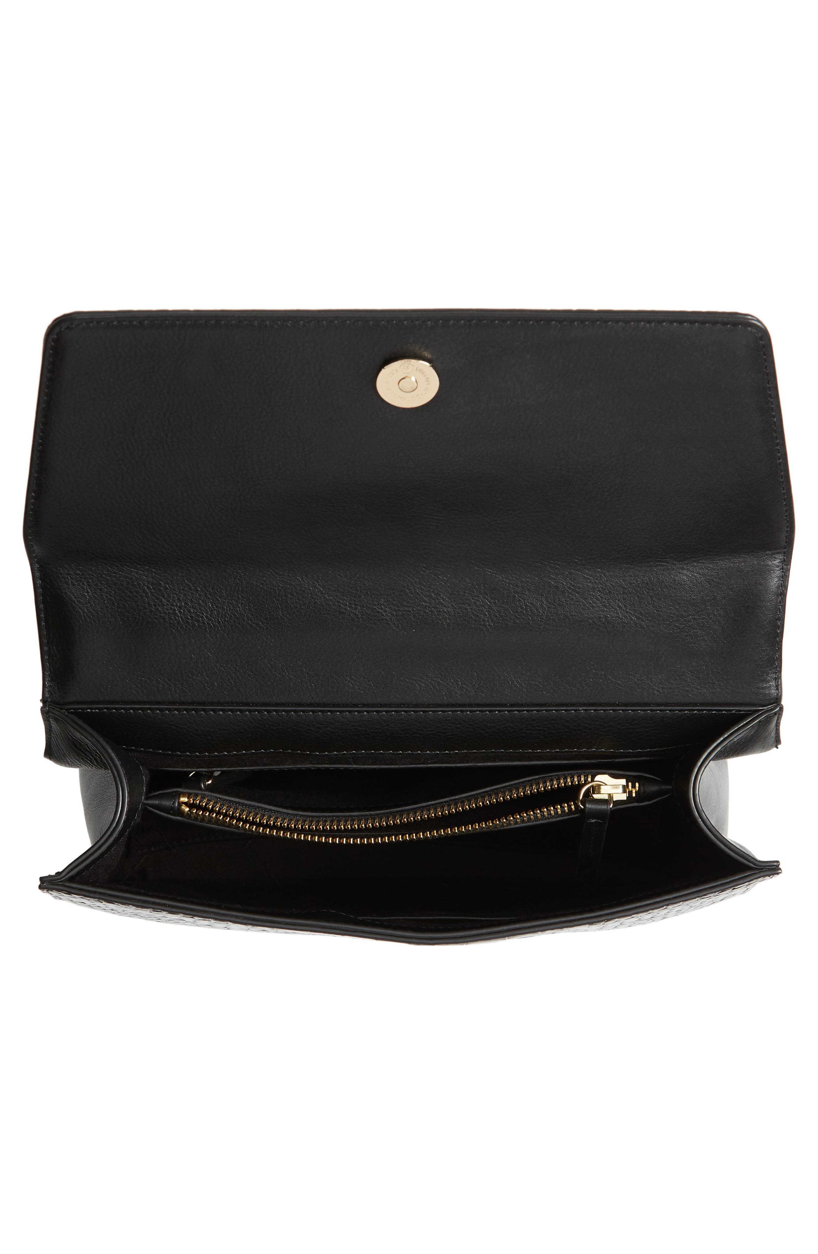 Ryder Croc Embossed Leather Top Handle Bag, Alternate, color, BLACK