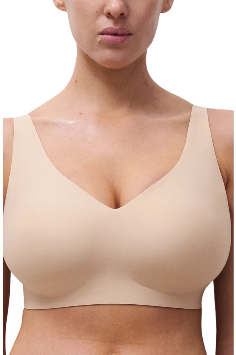 Softstretch Power V-Neck Wireless Bra, Main, color, NUDE BLUSH