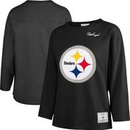 '47 Women's '47 Black Pittsburgh Steelers Game Nod Timeless Long Sleeve T-Shirt
