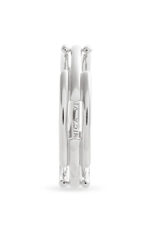 Monica Vinader Signature Link Stacking Ring In Sterling Silver