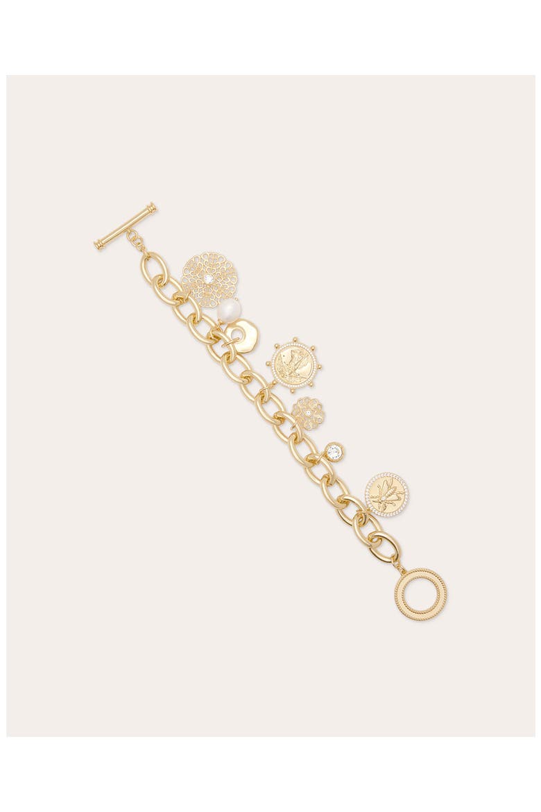Selena Charm Bracelet, Alternate, color, GOLD