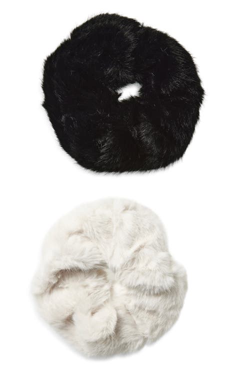 2-Pack Faux Fur Scrunchies