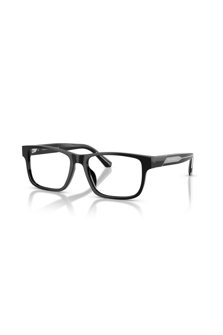 56mm Rectangle optical glasses, Main, color, Black