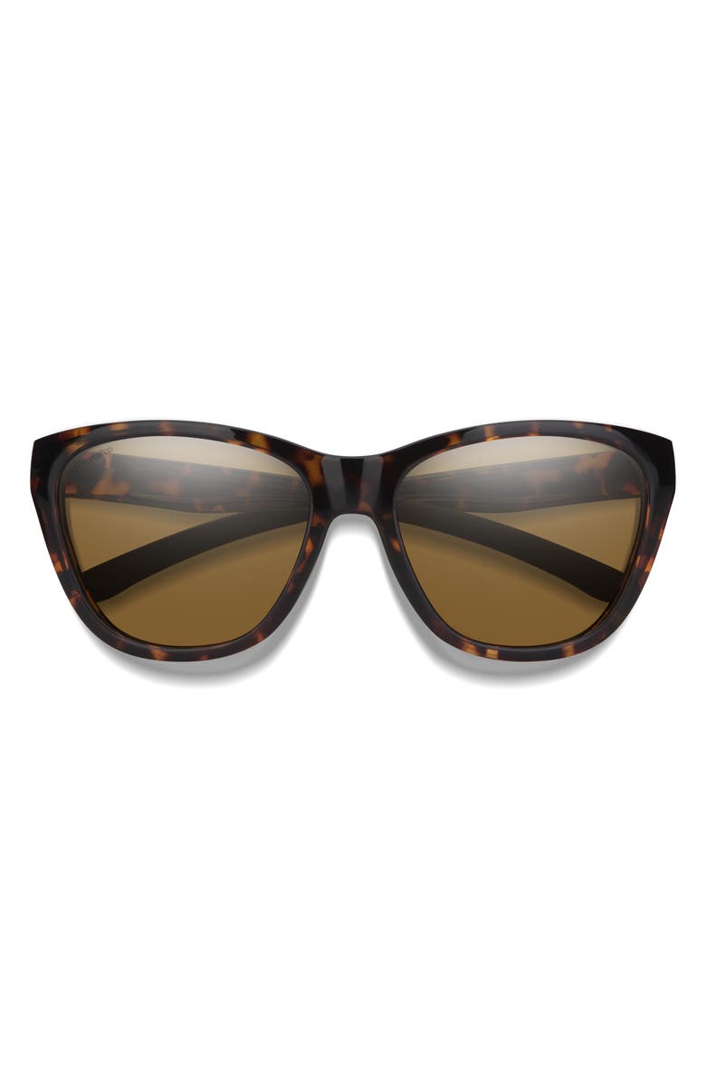 Smith Shoal 58mm ChromaPop Polarized Wraparound Sunglasses, Main, color, Tortoise / Chromapop Glass Polarized Brown