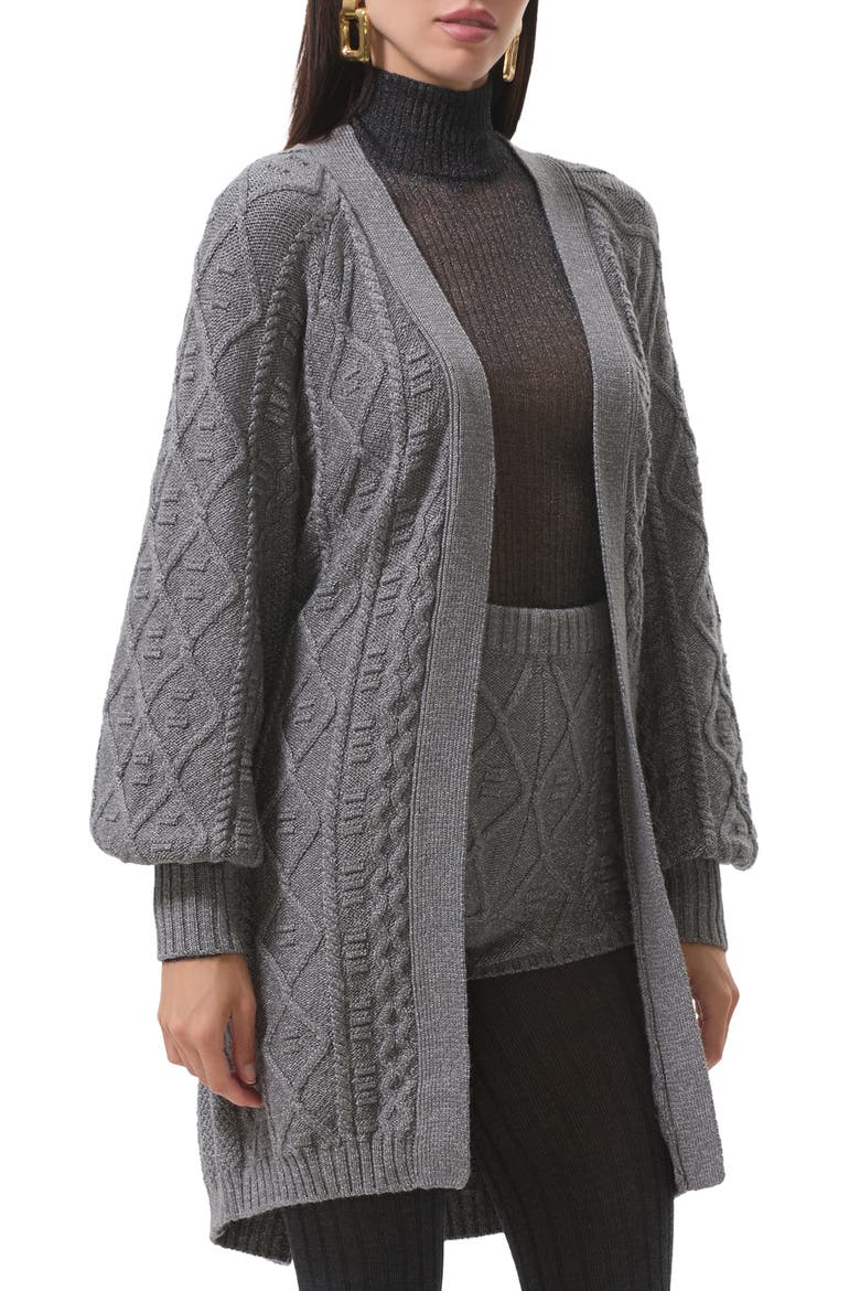 Bartow Longline Open Front Cardigan, Main, color, HEATHER GRAY