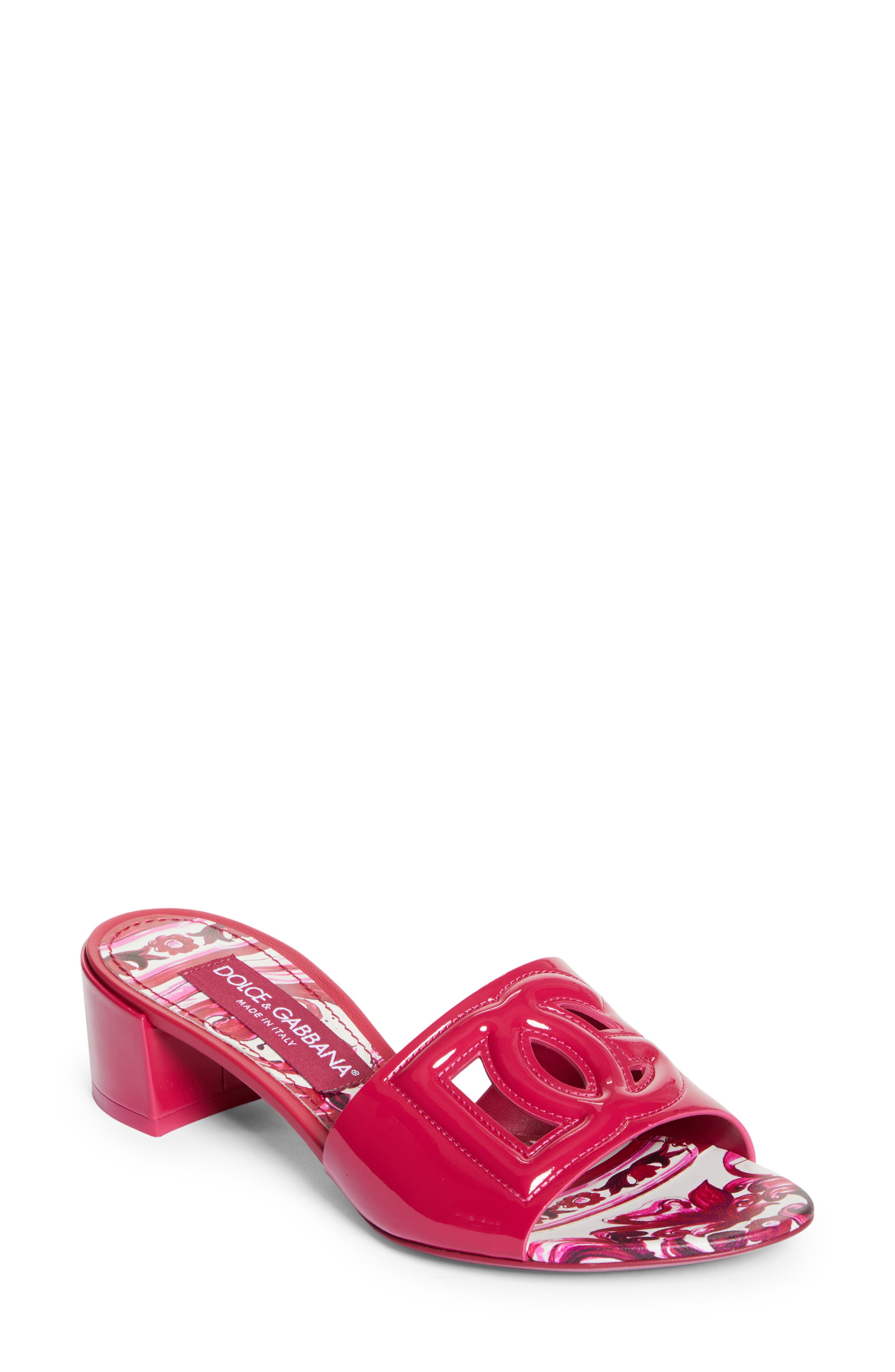 Interlock Logo Slide Sandal, Main, color, CYCLAMEN