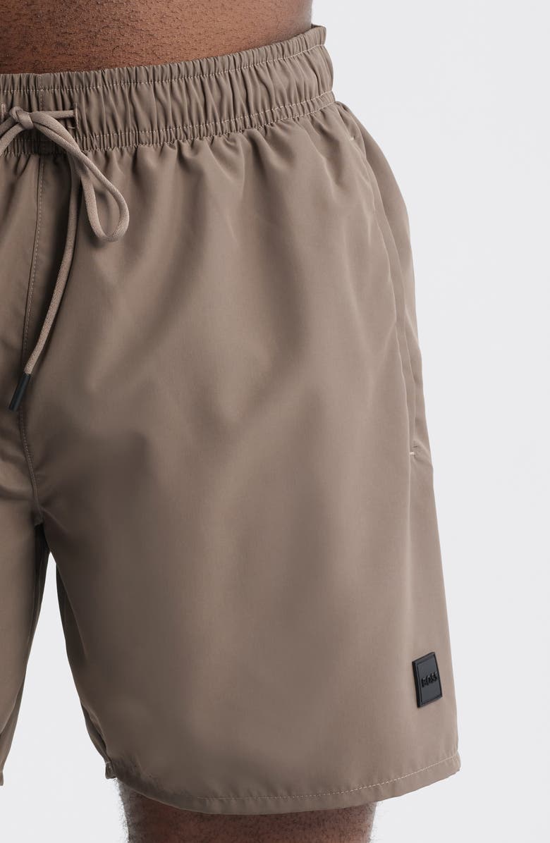 BOSS Dive Swim Trunks, Alternate, color, Medium Brown