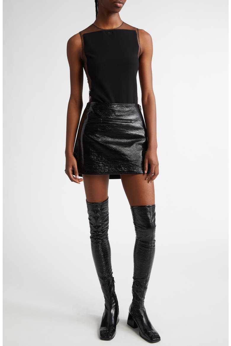 Frame Illusion Bodysuit, Alternate, color, CHOCOLATE/ BLACK