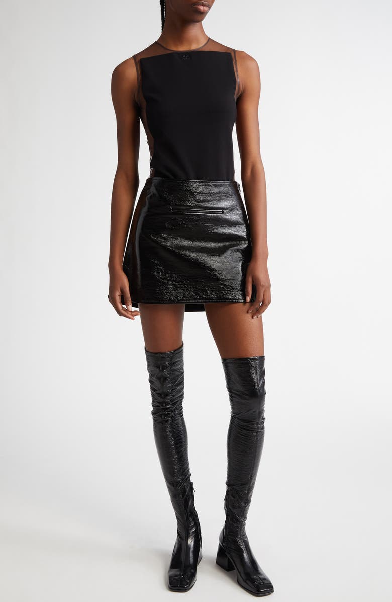 Courrèges Frame Illusion Bodysuit, Alternate, color, 