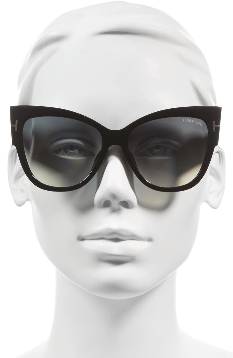 TOM FORD Anoushka 57mm Special Fit Butterfly Sunglasses, Alternate, color, 