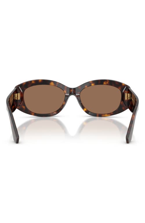 Dolce & Gabbana Dg Logo-plaque Sunglasses In Havana/dark Brown