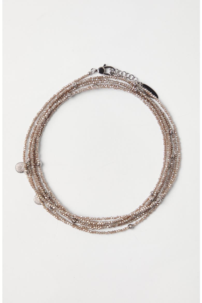 Vetro and Sterling Silver bracelet, Alternate, color, Brown