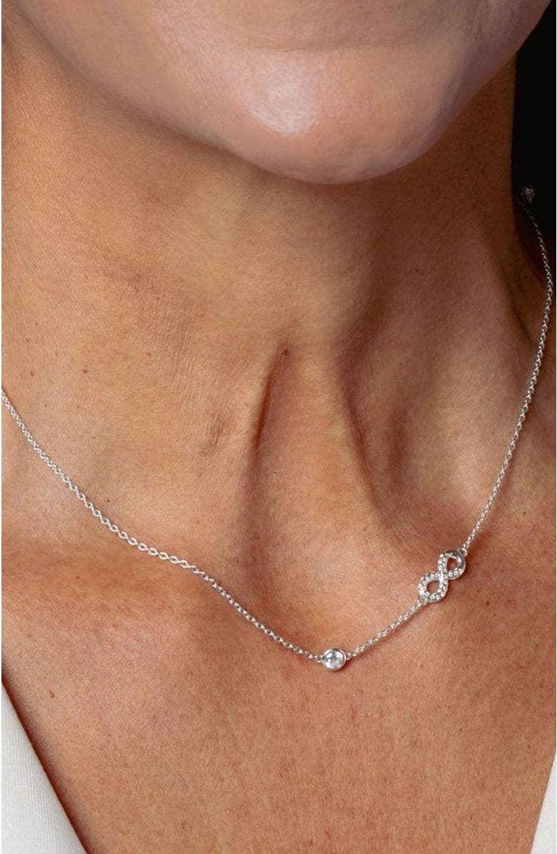 Rizen Jewelry Infinite Hope Necklace, Alternate, color, Sterling Silver